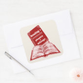 Lesen von Meilenanleitungen Quadratischer Aufkleber (Umschlag)