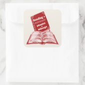 Lesen von Meilenanleitungen Quadratischer Aufkleber (Tasche)