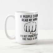 Lesen von Minds Punching Funny Mug Kaffeetasse (Links)
