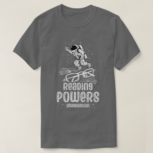 Lesen von Power Imagination Lesen Buchliebhaber Re T-Shirt (Design vorne)