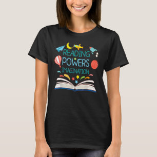 Lesen von Power Imaging Books Bibliophile Teach T-Shirt