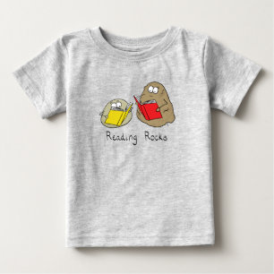 Lesen von Rocks Funny Book Lover Baby T-shirt