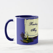 Lesen von Tasse Vintages Buch mit Kerze (Links)