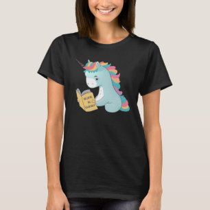 Lesen von Unicorn Bücher Librarian Teacher Stud T-Shirt