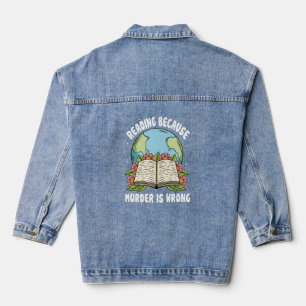 Lesen, weil Mord falsch ist Jeansjacke