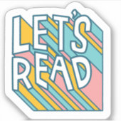 Lesen wir das Buch Lover Reading Quote Aufkleber (Vorderseite)