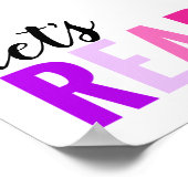 Lesen wir das Spielzimmer Lila. Poster (Ecke)