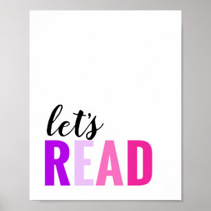 Lesen wir das Spielzimmer Lila. Poster