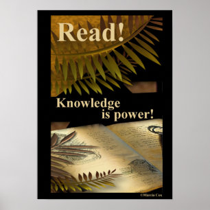 Lesen! Wissen ist Power! Poster