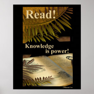 Lesen! Wissen ist Power! Poster! Poster