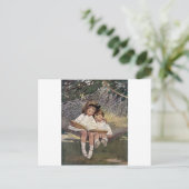 Lesen zu meinem kleinen Bruder Postkarte (Stehend Vorderseite)