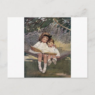 Lesen zu meinem kleinen Bruder Postkarte