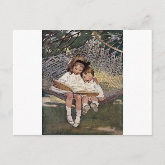 Lesen zu meinem kleinen Bruder Postkarte (Vorderseite)