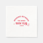 Lesen zwischen den Weingütern Book Club Rotes Wapp Serviette (Vorderseite)