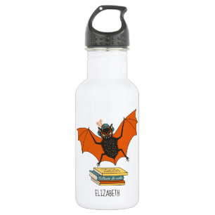 Lesende Fledermaus Whimsical Bibliothekar mit Bü Edelstahlflasche