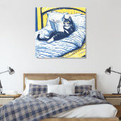 lesende Katze Leinwanddruck (Insitu (Schlafzimmer))