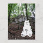 Lesender Bär Postkarte (Vorderseite)