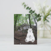 Lesender Bär Postkarte (Stehend Vorderseite)