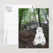 Lesender Bär Postkarte (Vorne/Hinten)