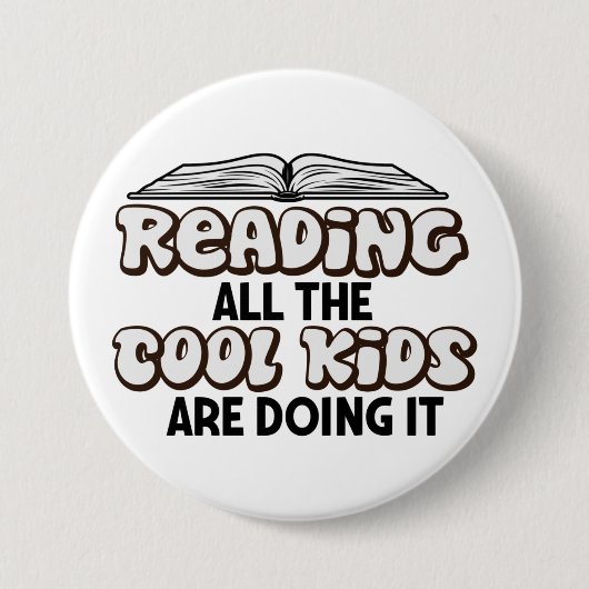 Lesender Bücherliebhaber-Button Button (Vorderseite)