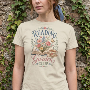 Lesender Gartenclub Cottagecore Floral T-Shirt