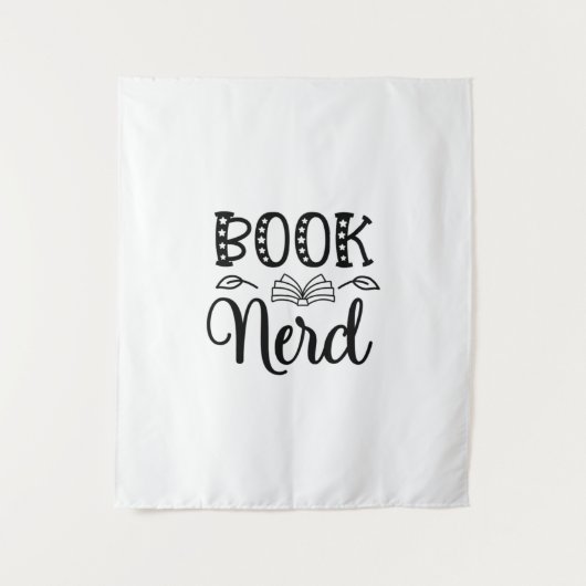 Lesender Kunstbuch Nerd Wandteppich (Vorderseite)