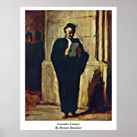 Lesender Lawyer von Honore Daumier Poster (Vorne)