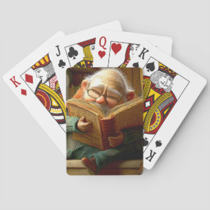 Lesender Mann Spielkarten