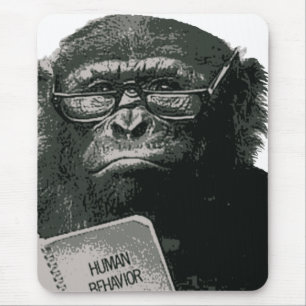 Lesender Schimpanse Mousepad