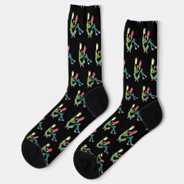 Lesender Stickman Socken