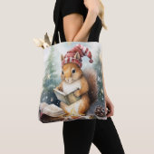 Lesendes Weihnachtshörnchen Tasche (Von Nahem)