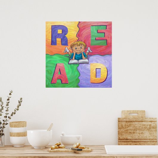 LESENfarbenes Poster (Küche)