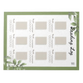 Leseprotokoll Notizblock (Vorderseite)