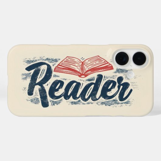 Leser Buch Slogan Case-Mate iPhone Hülle (Rückseite (Horizontal))