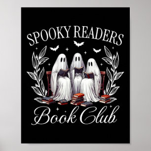 Leser buchen Club Funny Ghost Lehrer Happy Hallow Poster