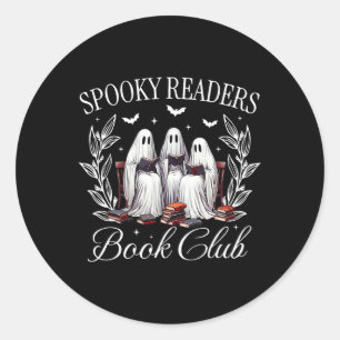 Leser buchen Club Funny Ghost Lehrer Happy Hallow Runder Aufkleber