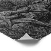 Leser der Schrift in einem Nachtlager Poster (Ecke)