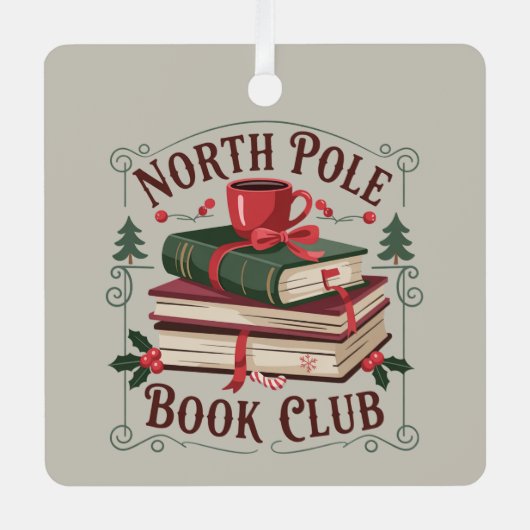 Leser des Buchclubs Nordpol Ornament Aus Metall (Vorderseite)