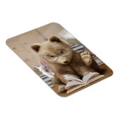 Leser Geschenkbären und Kaninchen Lese Bücher Magnet (Rechte Seite)