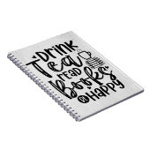 Leser Gift Drink Tee Lesen Bücher glücklich sein (Rechte Seite)