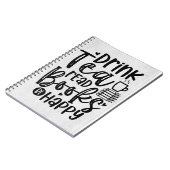 Leser Gift Drink Tee Lesen Bücher glücklich sein (Linke Seite)