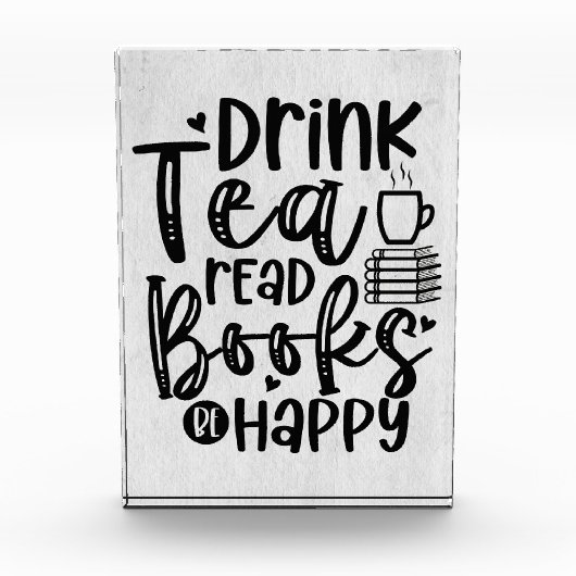 Leser Gift Drink Tee Lesen Bücher glücklich sein Fotoblock (Vorderseite)