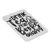 Leser Gift Drink Tee Lesen Bücher glücklich sein Magnet (Rechte Seite)