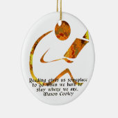 Leser - goldene helle Verzierung Keramik Ornament (Rechts)