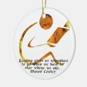 Leser - goldene helle Verzierung Keramik Ornament (Links)