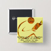 Leser-goldener Zitat-Knopf Button (Vorne & Hinten)