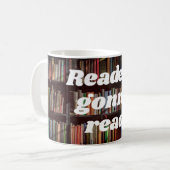 "Leser lesen" Kaffeetasse (Vorderseite Links)