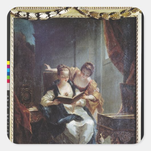 Leser Quadratischer Aufkleber (Vorderseite)