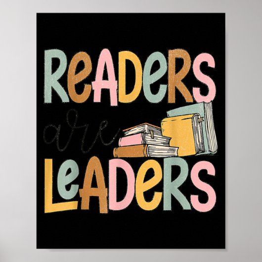 Leser sind führende Buchliebhaber Lehrer Poster (Vorne)