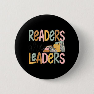 Leser sind Führende Lesebuch Liebhaber Lehrer Button